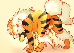 anal arcanine bayleef canine furry gay knot maim male nicobay no_humans pokemon pokemon_(species)