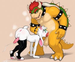 2boys ai_generated anthro anthro_on_anthro anus ass balls black_legwear blowjob bovid bowser bracelet collar crossover cum cumshot deltarune duo ejaculation feet femboy furry furry_male furry_only gay gay_sex genitals glasses goat hand_on_head horns interspecies koopa larger_male legwear looking_at_another male male/femboy male/male mammal mario_(series) mature mature_male nintendo oral oral_sex penis penis_in_mouth ralsei red_hair reptile scalie sex shell size_difference smaller_male tail white_fur yaoi yellow_skin
