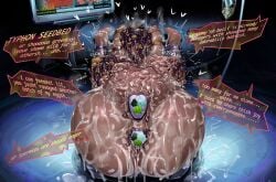 2d anal_insertion big_breasts buttplug collar corruption creature_inside ear_penetration eyes_covered immobile parasite pregnant pregnant_belly pussy_sticker resident_evil sheva_alomar tentacle tentacle_sex womb_bulge