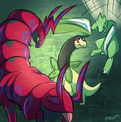 bayleef centipede color erection furry furry_only gay insect interspecies maim male male_only mantis multiple_males nicobay nintendo open_eyes penis pokemon pokemon_(species) scolipede scyther yaoi