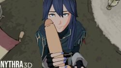 1boy 1girls 3d animated audible_ejaculation big_penis blowjob blue_eyes blue_hair clothed cum cum_in_mouth cum_inside cum_swallow deepthroat fellatio female fire_emblem fire_emblem_awakening kissing_penis large_penis licking licking_penis light-skinned_female light-skinned_male light_skin longer_than_30_seconds lucina_(fire_emblem) nythra3d pants_down pants_pull penis_awe penis_out short_video shorter_than_one_minute slapping_with_penis sound swallowed_every_drop swallowing swallowing_cum tongue_out video