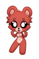 ai_generated bobby_bearhug breasts critters_(poppy_playtime) cute cute_face furry_only heuryus_(artist) no_humans poppy_playtime poppy_playtime_(chapter_3) pussy red_body red_fur red_skin simple_background smiling_critters white_background