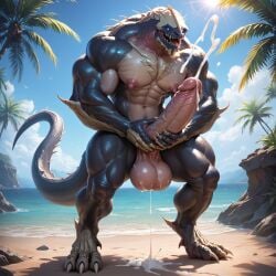 1boy abs ai_generated anthro balls bara big_balls big_muscles big_nipples big_pecs big_penis booster_rex cum cum_drip cum_on_body cum_on_penis cumshot daddy dilf ejaculation erect_nipples erection gay huge_balls huge_cock huge_muscles huge_nipples huge_pecs hunk hyper hyper_balls hyper_muscles hyper_penis khanivore lizard lizardman love_death_+_robots male male_only masturbation monster muscular muscular_anthro muscular_male nipples nude orgasm pecs penetration penis purple_body reptile scalie solo spikes_(anatomy)