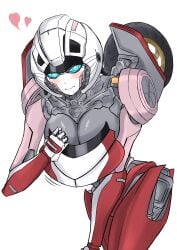 1girls 2024 arcee arcee_(rotb) autobot big_breasts blue_eyes blush cleavage female female_only konro_yoyogei robot robot_girl solo solo_female tagme transformers transformers_rise_of_the_beasts