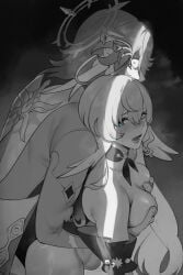 1boy 1girls ambiguous_penetration angel_wings asking_for_help blue_eyes blush breast_grab breasts brother_and_sister caught caught_in_the_act drooling dubious_consent female fondling grabbing_breasts grayscale groping halo head_wings heterosexual honkai:_star_rail incest larger_male long_hair looking_through_door male mihoyo monochrome nipples partially_clothed rape robin_(honkai:_star_rail) scared sibling_(lore) siblings size_difference smaller_female stomach_bulge straight sunday_(honkai:_star_rail) thiccwithaq white_hair yellow_eyes