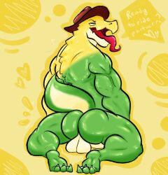 1boy 1male 2024 anthro anthro_focus anthro_only anthro_solo anus ass ass balls completely_nude completely_nude_male crocodile crocodilian crocodylid digital_drawing_(artwork) digital_media_(artwork) gummigoo_(the_amazing_digital_circus) gummy_(food) gummy_creature hat headgear headwear living_candy living_food localcrackpot male male_anthro male_focus male_only nude nude_male reptile reptile_humanoid solo solo_anthro solo_focus solo_in_panel solo_male solo_male tail testicles the_amazing_digital_circus tongue tongue_out