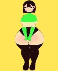 1girls 5hitzzzu big_breasts boombita chara female female_only funcu funculicious meatcuteshii pinkbobatoo skiddioop stereodaddy thick_thighs undertale undertale_(series) wide_hips