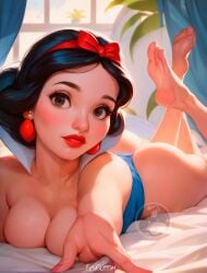 ai_generated ass butt_focus commission cute elygordan elygordanart gigantic_ass gigantic_butt huge_butt looking_at_viewer nsfw patreon small_breasts smaller_female snow_white_(disney) snow_white_and_the_seven_dwarfs