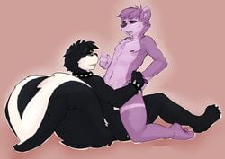 anal anal_sex bear blue_tongue collar couple cowgirl_position cum cum_on_stomach furry furry_only gay gothicskunk green_eyes ian male penetration purple purple_eyes seth-iova sex skunk spiked_collar tongue tongue_out tongue_stud