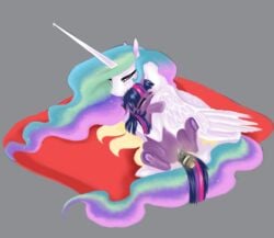 alicorn blush bri-sta cutie_mark equine female friendship_is_magic hair horn horse multicolored_hair my_little_pony penetration pony princess_celestia_(mlp) pussy royalty straight_hair twilight_sparkle_(mlp) unicorn vaginal_penetration wings yuri