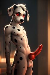 ai_generated anthro canid canine canis dalmatian domestic_dog male male_focus male_only mammal perchance solo solo_male