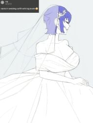 1mtpnpu4 atlus breasts female female_only persona persona_4 shirogane_naoto solo wedding_dress