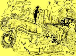 abstract building cetacean cum fellatio female fetus hand_drawn human john_shaggy oral oral_sex penis pregnant pussy sex squid yellow_background