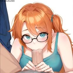 ai_generated glasses jenna_(the_last_reality) lololowka orange_hair tagme the_last_reality