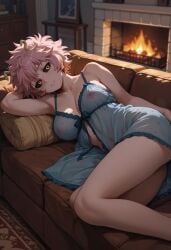 ai_generated lingerie midcafe_(artist) mina_ashido my_hero_academia nude tagme