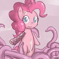 2012 blue_eyes cum equine female friendship_is_magic hair horse long_hair looking_at_viewer my_little_pony orgasm pink_hair pinkie_pie_(mlp) pony sirachanotsauce smile straight_hair tentacle