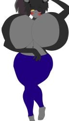 bear big_breasts big_thighs blue_pants blushing blushing_at_viewer blusing_female cwacky3 feet female five_nights_at_freddy's five_nights_in_anime fnaf fnaf7 fnia foot freddy_fazbear's_pizzeria_simulator giant_breasts huge_breasts hyper hyper_breasts large_breasts left_eye lefty lefty_(fnaf) original posing posing_nude rule_63 tagme tagme_(artist) thick thighs yellow-eyes yoga_pants