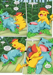 anal ashchu bbmbbf cum furry gay ivysaur male nintendo no_humans pikachu pokémon_(species) pokemon pokemon_(anime) pokemon_(species)