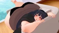 1girls 3d ass bbw big_ass big_butt black_hair black_panties blush boku_no_kokoro_no_yabai_yatsu brown_eyes clothed clothed_female couch fat_arms fat_ass female_only huge_ass hyper_ass koikatsu large_ass laying_on_couch laying_on_stomach light-skinned_female long_nails looking_at_viewer nailpolish ngs_(artist) open_mouth panties panty_peek pink_nail_polish pink_nails plump revealing_clothes source ssbbw venus_body yamada_anna