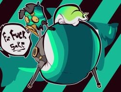 commander_tartar diaper dog_ears full_diaper humiliation objectophilia robot smug_prince splatoon splatoon_2:_octo_expansion tail telephone