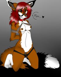 anthro bondage bound canine firehusky- fox fur furry jen