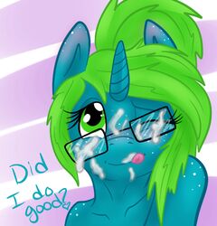 cum cum_on_face equine eyeswear fellatio female glasses horn horse lemontwist male my_little_pony oral oral_sex pony rawrcharlierawr sex straight tongue unicorn