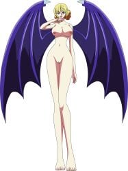 breasts female female_only lionprideart nude nude_female one_piece pussy stussy_(one_piece) transparent_background vampire_wings wings