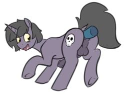 1boy 2018 anal anus balls black_hair cutie_mark disembodied_penis earth_pony feral furry gay horse horsecock male male_only my_little_pony penis purple_body purple_skin skullpon tail whatsapokemon white_background yaoi yellow_eyes