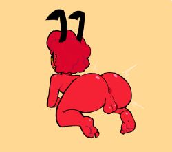 anus ass balls big_ass big_butt feet male male_only red_body skinny solo toony turch