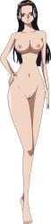 big_breasts female female_only full_body glasses_on_head lionprideart naked_glasses nico_robin nude one_piece pirate pussy straw_hat transparent_background