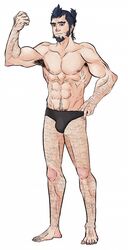 arm_hair armpit_hair bara barefoot dornisaurio feet gay hairy hairy_arms hairy_feet hairy_legs hairy_stomach leg_hair male male_only muscle muscles pubic_hair sainglain stomach_hair yaoi