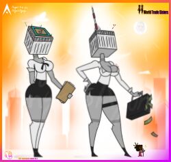 agonywelds anthro ass breasts breasts building buildings controversial controversy deki female never_forget offensive smaller_male taller_girl tenna thick_ass thick_thighs thighs twin_towers worldtradesisters