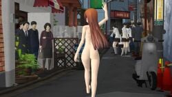 ass atlus casual exhibitionism eyewear female human naked nudist ofugh pale_skin persona persona_5 pubic_hair public sakura_futaba shameless streaking xnalara