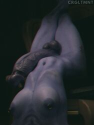 3d abs big_breasts big_penis crgltmnt fit_female futa_only futanari overwatch overwatch_2 pierced_nipples pubic_hair purple_skin retro_artstyle tagme widowmaker