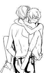 2boys anal blush bottomless frottage gay kise_ryouta kuroko_no_basuke kuroko_tetsuya male multiple_boys pants_open sweat tagme topless yaoi