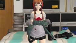 atlus female fur_jacket fur_trim ofugh persona persona_5 sakura_futaba solo undressing xnalara