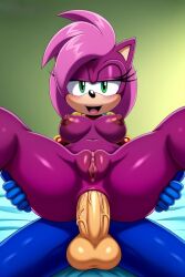 ai_generated anal ass breasts brother brother_and_sister brother_penetrating_sister hips incest magenta_body oiled pink_hair seductive sister sonia_the_hedgehog sonic_(series) sonic_underground tagme thighs