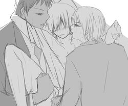 3boys anal aomine_daiki bottomless gay kise_ryouta kuroko_no_basuke kuroko_tetsuya male tagme yaoi