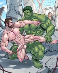 2boys anal anal_sex big_cock big_penis blitzturner boner celebrity chris_hemsworth ejaculation_while_penetrated erect_penis erect_while_penetrated erection erection_while_penetrated gay gay_sex green-skinned_male green_skin hard_on huge_cock hulk hulk_(series) light-skinned_male light_skin male male_only male_penetrated marvel marvel_cinematic_universe muscles muscular muscular_male penis_in_ass thor_(marvel) thor_(series) yaoi