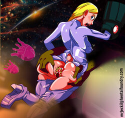 1girls ass female human metroid mrjeckil nintendo pussy samus_aran torn_bodysuit torn_clothes what zero_suit