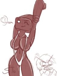 enderman enderwoman mandemolition minecraft nintendoart sling_bikini tagme