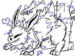 animated eeveelution feral human jolteon linepaperbitches! pokemon tagme