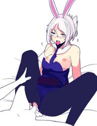 animal_ears battle_bunny_riven bunnysuit cum cum_inside league_of_legends minma nasedoha nipples pantyhose riven sex torn_pantyhose