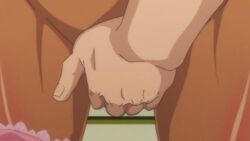 16:9 1boy 1girls 2010s 2013 2d 2d_(artwork) animated animated_gif close-up dark_skin faceless_female faceless_male fat_man female fingering foreplay gif gyaru hi_res highres kuro_gyaru nipples panties panty_pull pink_panties pink_pineapple rei_(sei_yariman_gakuen_enkou_nikki) sei_yariman_gakuen_enkou_nikki standing straight tan_skin thigh_gap underwear