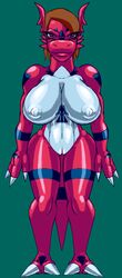 breasts casetermk color digimon digimon_tamers exposed_breasts female female_only front_view guilmon milf pussy solo standing vulva yoshie_matsuki