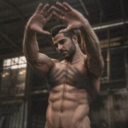 1boy 3d 3d_render activision bara big_muscles call_of_duty call_of_duty_modern_warfare_(2019) call_of_duty_modern_warfare_2_(2022) call_of_duty_modern_warfare_3_(2023) cod damysatelier gay hands_casting_shadow hands_in_air hands_up implied_nudity infinity_ward john_mactavish johnny_mactavish male_only meme meme_reference muscular muscular_male naked naked_male nude nude_male nudity reference shadow shadows soap_(modern_warfare_2) trend veiny_muscles yaoi