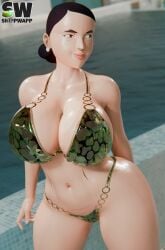 1girls 3d 3d_(artwork) artist_logo big_breasts bikini blender blender_(artwork) blender_(software) blender_eevee blender_eevee_(artwork) blender_eevee_next breasts brown_eyes cleavage curvaceous curvaceous_body curvaceous_female curvaceous_figure curvaceous_hips curvaceous_thighs curvy curvy_body curvy_female curvy_figure curvy_hips curvy_thighs dark_blue_hair debbie_grayson hairbun hi_res high_resolution highres image_comics indoors invincible korean_female large_breasts mature_female milf pool short_hair snippwapp solo solo_female solo_focus swimsuit voluptuous voluptuous_body voluptuous_female voluptuous_milf