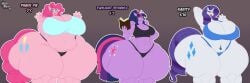 3girls anthro ass ass_bigger_than_head ass_bigger_than_torso bbw big_ass big_breasts bottom_heavy breasts bubble_butt busty chubby chubby_female crop_top earth_pony equine fat_ass female female_only furry furry_only horn huge_ass huge_breasts hyper hyper_ass jacky_arts large_ass large_breasts massive_ass multicolored_hair multicolored_tail my_little_pony panties pink_body pink_hair pink_tail pinkie_pie_(mlp) purple_hair purple_tail rarity_(mlp) thick_ass thick_thighs thunder_thighs twilight_sparkle_(mlp) unicorn white_body wide_hips
