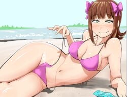 1girl 1girls crowd_watching exhibitionism exhibitionist naked naked_in_public nude public public_nudity yamaba_take