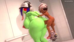 1boy 1boy1girl 1girls 3d 3d_(artwork) acht_(splatoon) agent_8_(splatoon) anal anal_sex areolae ass ass_focus big_areola big_breasts big_butt big_thighs breasts bubble_ass bubble_butt green_body green_skin hat hyper hyper_breasts hyper_penis large_breasts larger_female leviantan581re longer_than_10_seconds longer_than_2_minutes longer_than_30_seconds longer_than_3_minutes longer_than_one_minute looping_animation male_agent_8_(splatoon) male_penetrating_female multicolored_hair octoling octoling_boy octoling_girl open_mouth pearl_drone_(splatoon) penis_in_ass shorter_than_10_seconds smaller_male sound splatoon splatoon_(series) tagme thick_ass thighs video